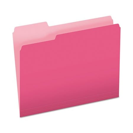 Tops Business Forms Pendaflex, COLORED FILE FOLDERS, 1/3-CUT TABS, LETTER SIZE, PINK/LIGHT PINK, 100PK 15213PIN